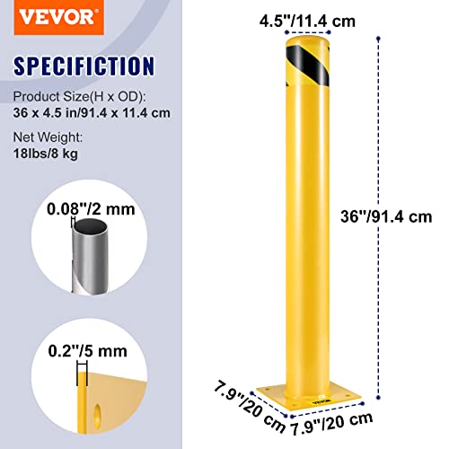Bollard de sécurité pour parking VEVOR et protection piétons - 7