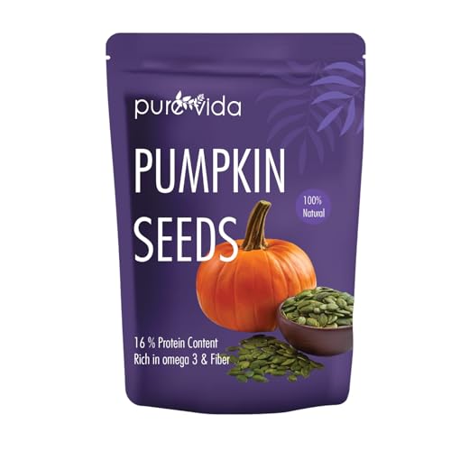 Image of Purevida Pumpkin Seeds 200gm | High in Protein, Fiber & Healthy Fats | Superfood for Heart Health & Weight Management | Gluten-Free, Vegan & Natural | Perfect for Snacking, Baking, Salads & Smoothies