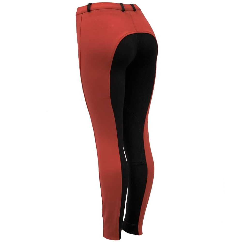 Astile Women's Red/Black Equestrian Horse Riding Soft Stretchy Jodphurs/Jodhpurs Jods Jodhphurs (, Uk 10 (Waist. 28''))