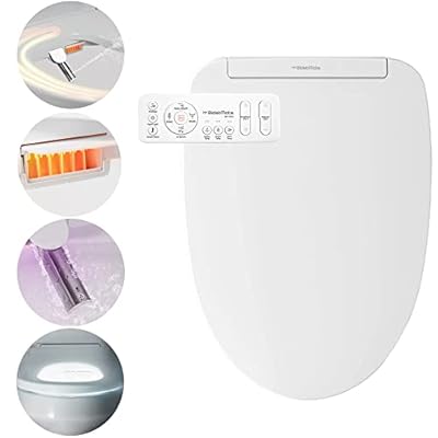 BidetMate 3000 Series Electric Bidet Heated Smart Toilet Seat with Unlimited Heated Water, Remote, and Adjustable Warm Air Dryer - Adjustable and Self-Cleaning - Fits Elongated Toilets
