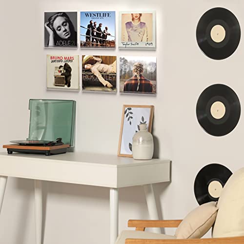 Laurensory LA-20220509-01 Vinyl Record Shelf Wall Mount, 12 Inch Clear Acrylic Album Record Holder Display, Kids Bookshelf, Floating Wall Shelves thumb #7