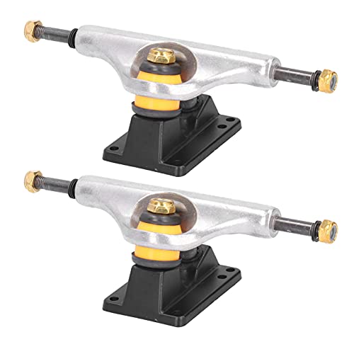 Skateboard Independent Trucks, Aluminum Magnesium Alloy Material Stable Structure Design Silver Color Longboard Skateboard Truck For Longboard #TOP5