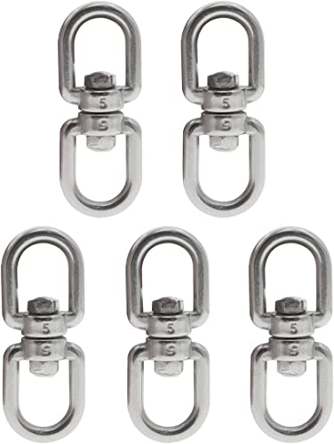 Uotyle Giratorio M5 giratorio de acero inoxidable 5 unidades de suspensión giratoria para sillas colgantes/columpios/sacos de arena/columpio terapéutico Cover