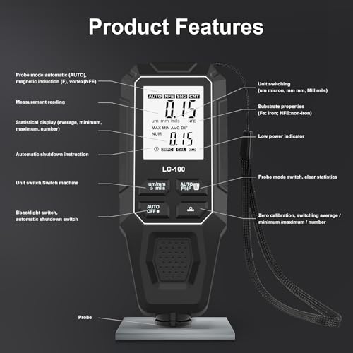 Medidor digital de espesor de recubrimiento para autos miniatura 3