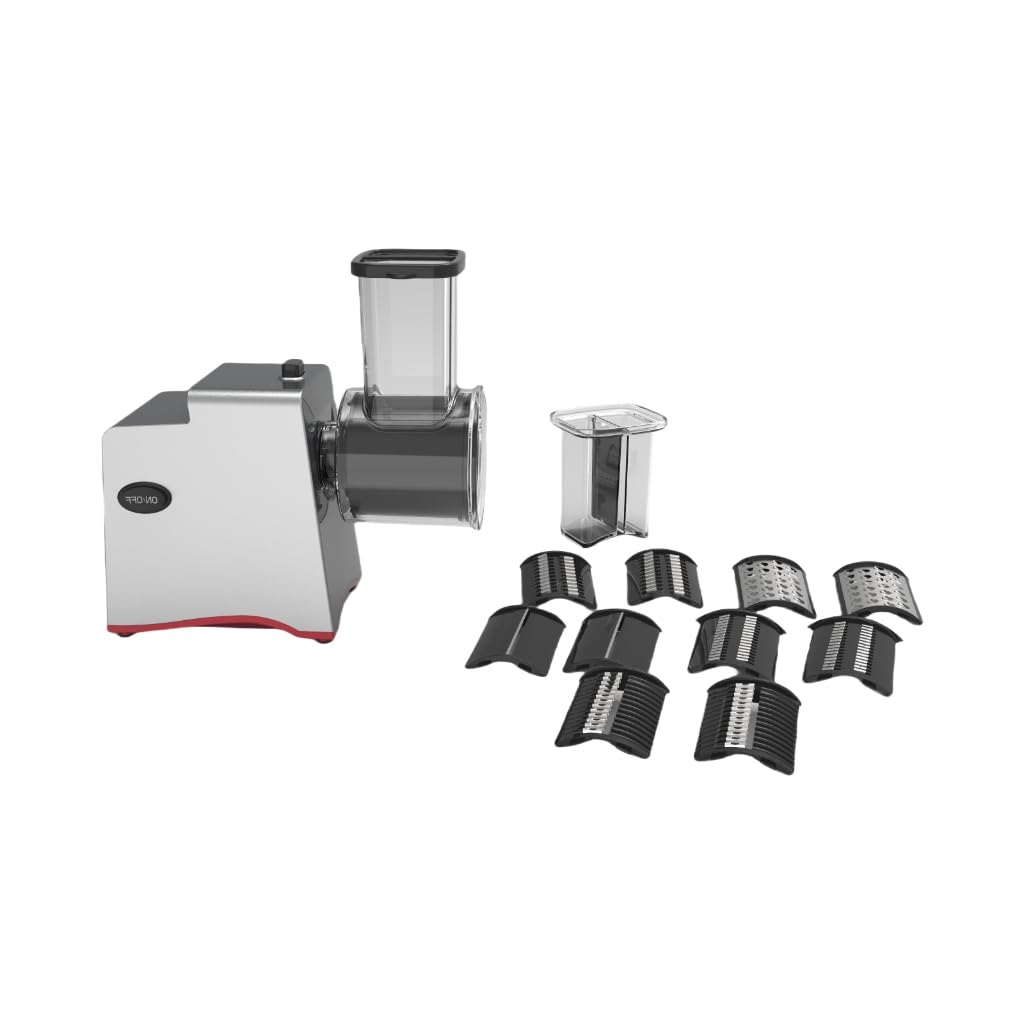 ZHIZHOUNEY Blender Electric Cheese Grater Upgraded Salad Maker with 5 Replaceable Stainless Cutter 500W Electric Cheese Shredders Vegetable