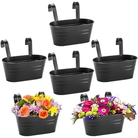 Foraineam 6 Pack Hanging Flower Pots Cover