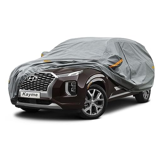 Kayme Heavy Duty SUV Car Cover Custom Fit Hyundai Palisade (2018-2025) Waterproof All Weather for Automobiles, Full Exterior Covers Sun Rain UV Protec