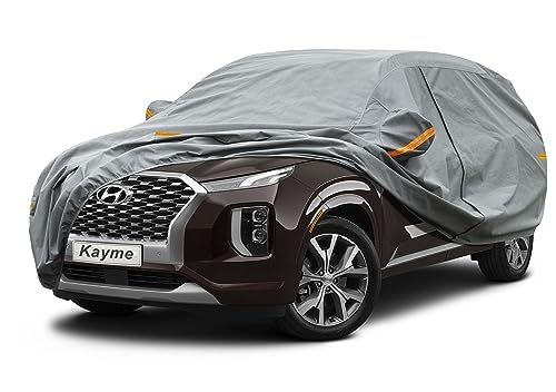 Image of Kayme Heavy Duty SUV Car Cover Custom Fit Hyundai Palisade (2018-2025) Waterproof All Weather for Automobiles, Full Exterior Covers Sun Rain UV Protection.（Deliver About 3-10 Days）