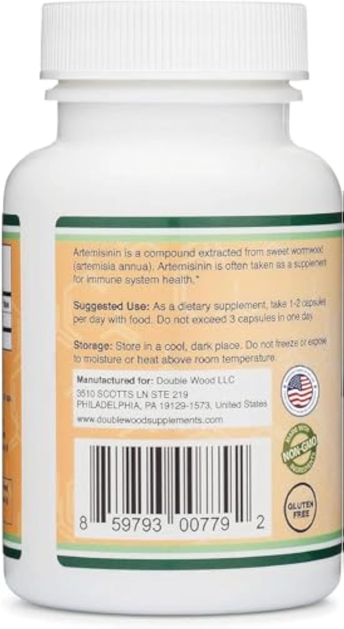 Artemisinin Capsules, 200mg, 120 Count