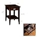 Leick Home Laurent Narrow End Table, with Drawer and Shelf, for Living Rooms and Small Spaces, Chocolate Cherry, 10506