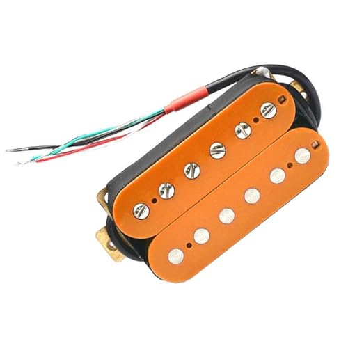 エレキギターのピックアップ 絶妙なオレンジエレキギターのハムバッカーネックピックアッププラスチックボビン調節可能なネジギター部品