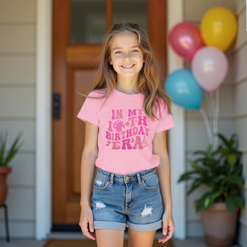 Image of in My 10th Birthday Girl Era Shirt 10 Years Old Birthday T-Shirt Tenth B-Day Party Short Sleeve Tee Tops