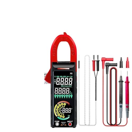 X6 400A 600V DC/AC Pinza Amperimétrica Multímetro Probador de Voltaje Corriente AC DC Hz Capacitancia NCV Medidor de Pinza Ohmica Diodo X6 Rojo miniatura 1