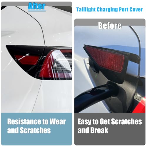 Image of Jaronx for Tesla Charging Port Cover Model 3 2017-2023 Model Y 2020-2023 | (NOT FIT 2024+), Rear Left Side Taillight Reflector for Tesla, Charging Port Covers Replacement 1084854-99-J