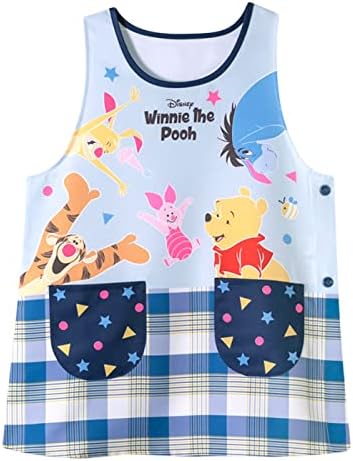Amazon Co Jp ブルーm L エプロン 保育士 ディズニー キャラクター 美竹 M L くまのプーさん プーさん ピグレット ティガー ラビット イーヨー おしゃれ かわいい 入園 卒園 プレゼント ギフト ホーム キッチン