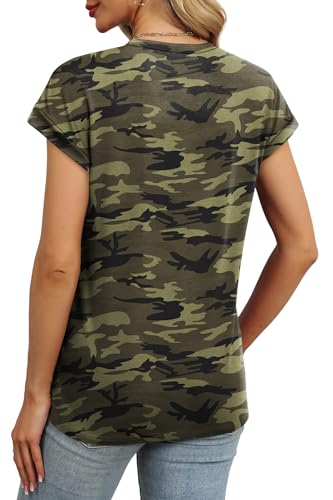 Image of Alaroo Womens Summer Tops Short Sleeve Shirts Crew Neck Tshirt Cute Trendy Tunic Blouses (S-3XL)