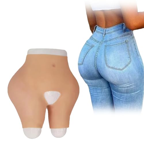 Culotte Silicone Big Ass Fausses Hanches Shaper sous-Vêtements De Travestissement Culotte Respirante Butt Lifting pour Les Femmes Drag Queen,Color 1,One Size