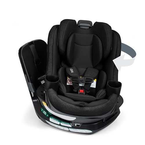 Britax Galaxy360 Slim Rotating Convertible Car Seat 2-in-1 Rotating Car Seat for Infants & Toddlers with 360 SwivelSmooth Steel Ring Extended Rear-Facing and ClickTight Installation Raven Black