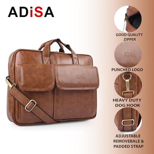 Image of ADISA Laptop Messenger Office Bag Briefcase for Work for Men (LB6055)