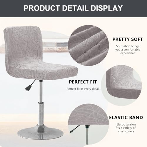Image of Chair Covers Bar Stool Cover 4pc Bar Chair Cover Swivel Bar Stool Slipcover | Waterproof Counter Height Bar Stool Cover High Back Chair Cover Counter Stool Bar Chair Covers for Kitchen Pub Dining Room,12