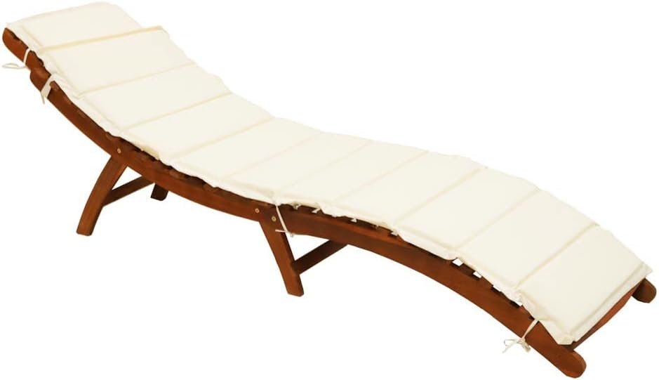 – YATAI Solid Acacia Wood Sun Lounger Outdoor - Weather-Resistant Adjustable Recliner Patio Chairs For Poolside Garden Furniture Outdoor Seating Sun Bed Chair Chaise Lounge Sofa Relaxing Beach Chair