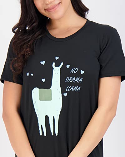 Real Essentials 3 Pack: Womens Short Sleeve Nightshirt Printed Bamboo Nightgowns For Adult Women Soft Nightgown Sleep Shirt Night Shirts Gowns House Dress Sleepwear Pajama Pj Ladies- Set 10, S #TOP2