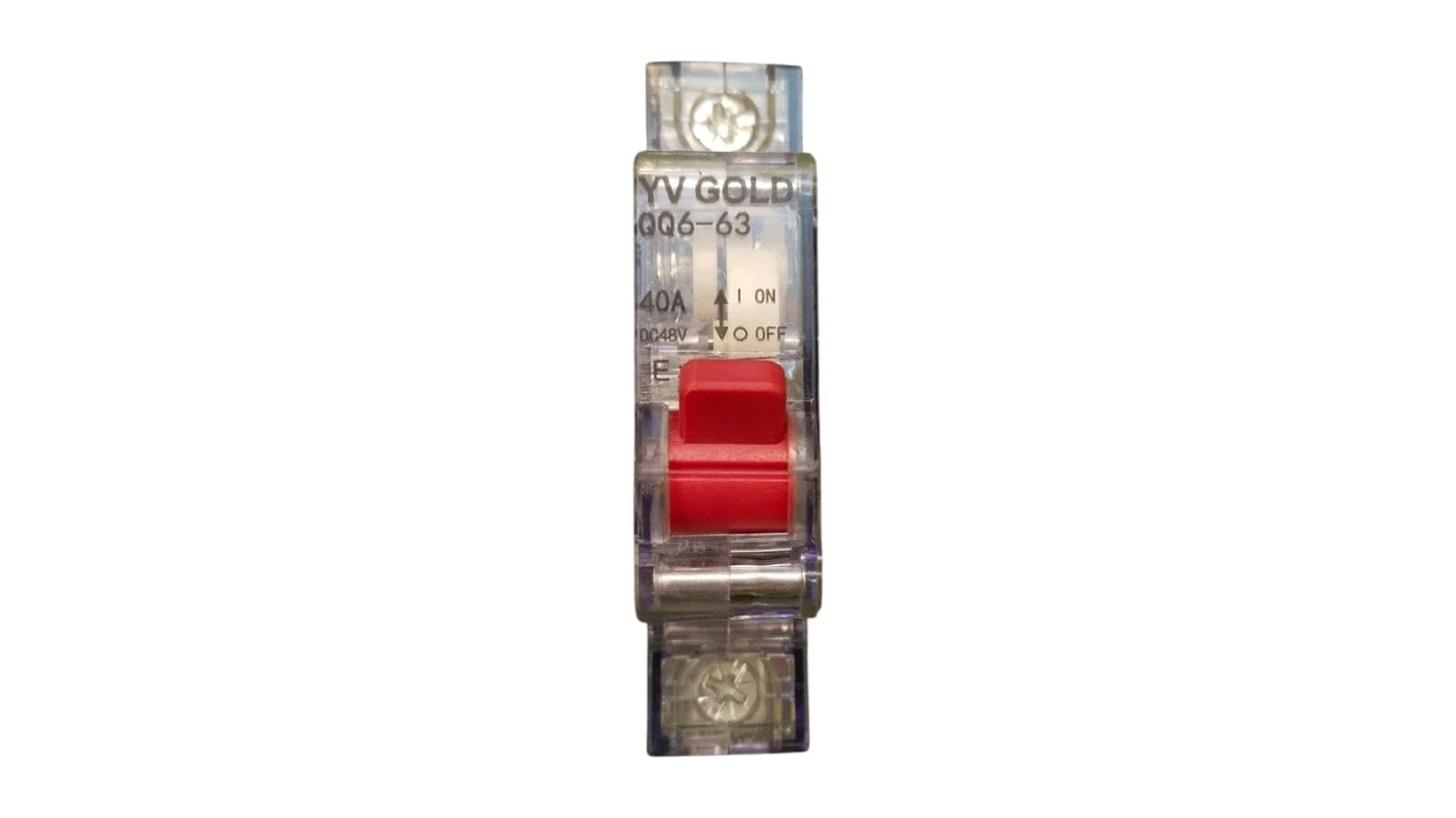 QQ6-63 EV Scooter MCB 40A DC48V Single Pole | Transparent Housing, Red Toggle Switch-image-21