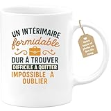 quotedazur Café-Croissant - Mug Personnalisé Intérimaire...