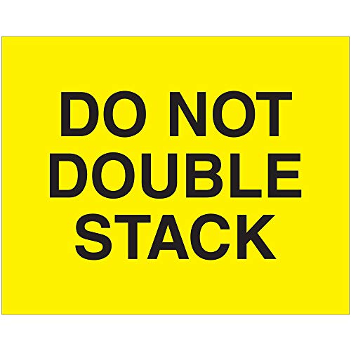 Box Partners 8 x 10 - Do Not Double Stack (Fluorescent Yellow) Labels
