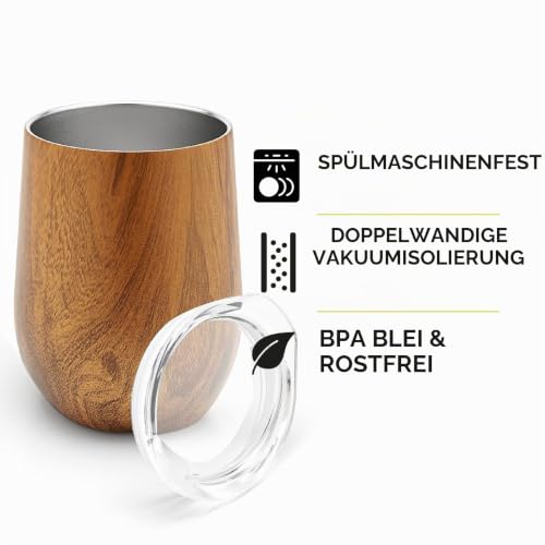 BALIBETOV Yerba Mate Set – Mate Becher, 2 Bombillas & Reinigungsbürste – Doppelwandig Isoliert – BPA-Freier Deckel… – Ansicht 5
