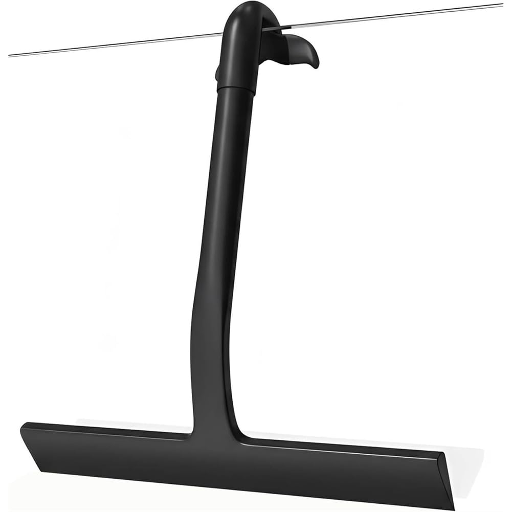 CTRLZS Shower Squeegee for Glass Doors, Hang Anywhere Silicone Shower Squeegee with Hook Design for Easy Hanging and Cleaning