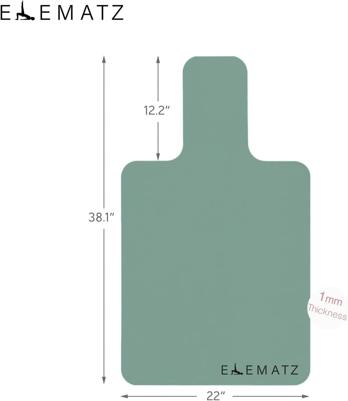 Pilates reformer mat (Green)