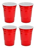 Fairly Odd Novelties 16oz Red Cup Made Out Of Melamine 4 Pack Living It Large Drink with Friends