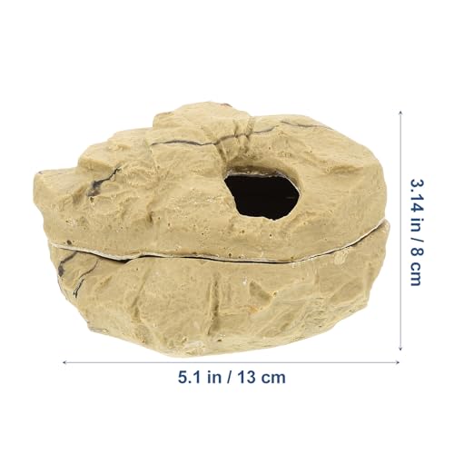 Cueva para reptiles en terrarios de desierto y selva tropical ABOOFAN 3