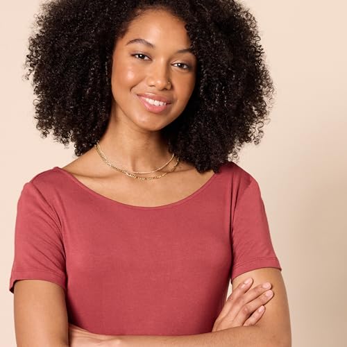 Image of Amazon Essentials Women's Jersey Regular-Fit Ballet-Back t-Shirt Dress (Previously Daily Ritual)