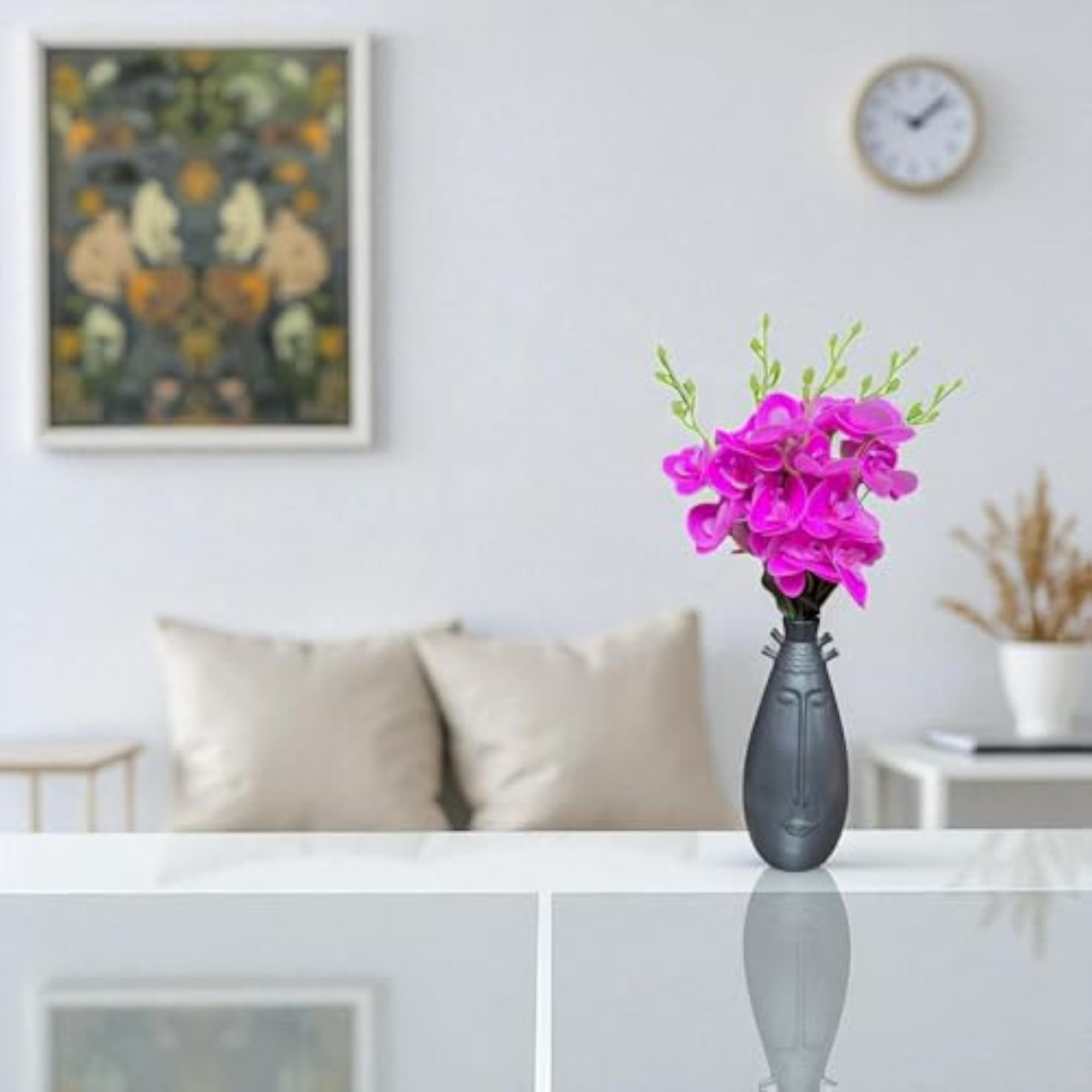 Artificial Small Orchid Bunch Without Pot, 5 Heads
