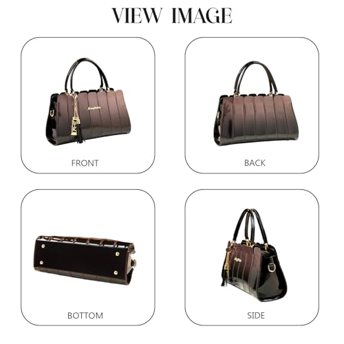 Image of SYGA Elegant Color Contrast Tote Bag - Horizontal Square Medium-Soft Handbag with Design for Everyday Use