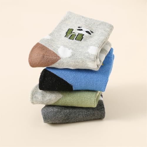 Yunguui Stoppersocken Kinder,12 Paare,Antirutsch Socken Baby,Baumwolle Antirutschsocken für Baby Kinder Mädchen Jungen