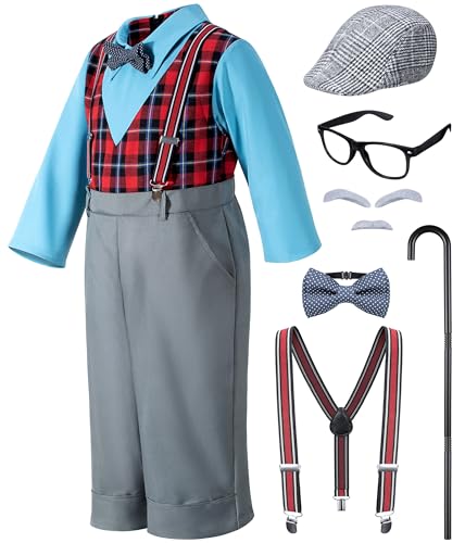 Disfraz completo de hombre viejo para niños 4-5 años miniatura 1