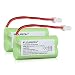 Floureon 2 Packs Rechargeable VTech BT162342 BT262342 BT166342 BT266342 Replacement Cordless Phone Battery 2SNAAA70HSX2F 2SN-AAA40H-S-X2