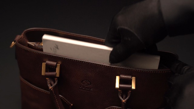 Bolso de cuero genuino para mujer - Time Resistance miniatura 7