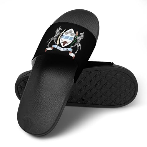 Botswana Coat of Arms Non Slip Slides Sandals for Women Men Quick Drying Shower Shoes for Bathroom Pool Beach4