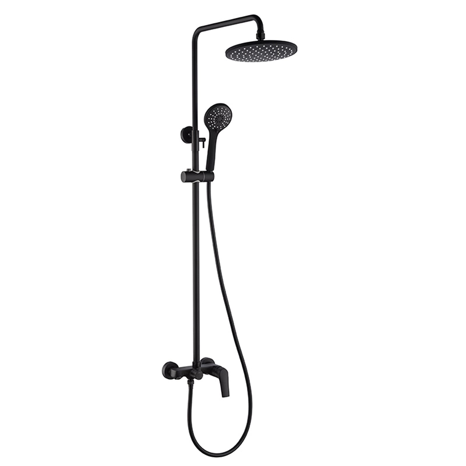 WOTZOV 3 Way Shower System Wall Mounted Rain Mixer Combo Set With High Pressure Rainfall Head, Handheld And Tub Spout Faucet