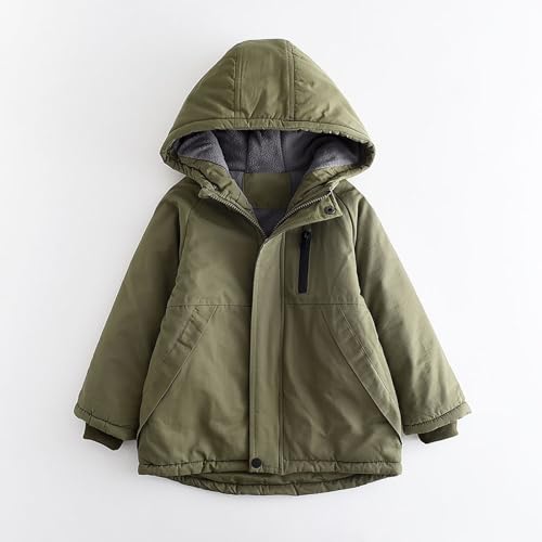 Boy Girls Windproof Padded Jacket Warm Fleece Thickened Hooded Jacket Toddler Kids Fall Winter Warm Clothes Girls Winter Coat2