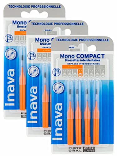 Inava Brossettes interdentaires Oranges 1.2mm soulagent les gencives et éliminent la plaque