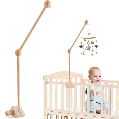 Shengruili Baby Mobile Halterung für Babybett,Verstellbarer Mobile Halterung Wickeltisch für Kinderzimmer,Babybett Klingelhalterung,Mobiles Gestänge für Babybett für Aufhängung Windspiele Bettglocke
