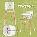 WeeSprout Wooden High Chair for Babies & Toddlers | 3-in-1 High Chair/Booster/Chair | Grows with Your Child | Adjustable Footrest/Legs | Removable Tray/Armrest | Modern Wood Design (White)