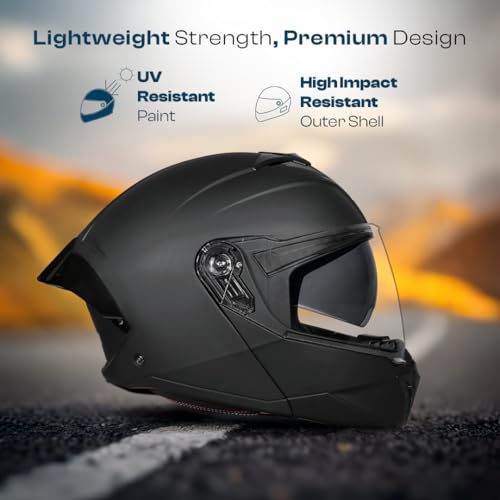 STUDDS Store STUDDS Trooper Matt Black Full Face Helmet - Image 4