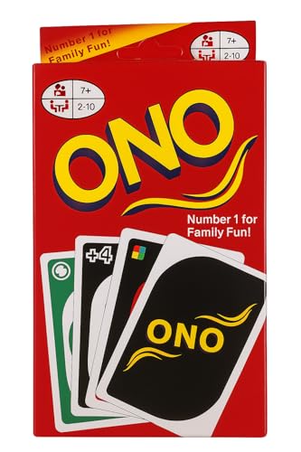 Image of ONO Card Game - 108 Playing Cards with Skip, Reverse & Draw Action Cards | Fun Indoor Game for Kids, Adults & Family | Travel Party Card Game