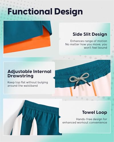 Image of maamgic Mens Workout Shorts 2 in 1 Stretch 5 inch / 7 inch Gym Shorts Running Shorts with Compression Liner Zip Pocket